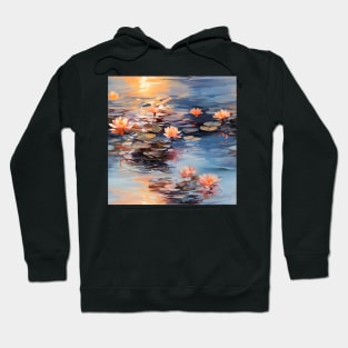 Monet Style Water Lilies 5 Hoodie